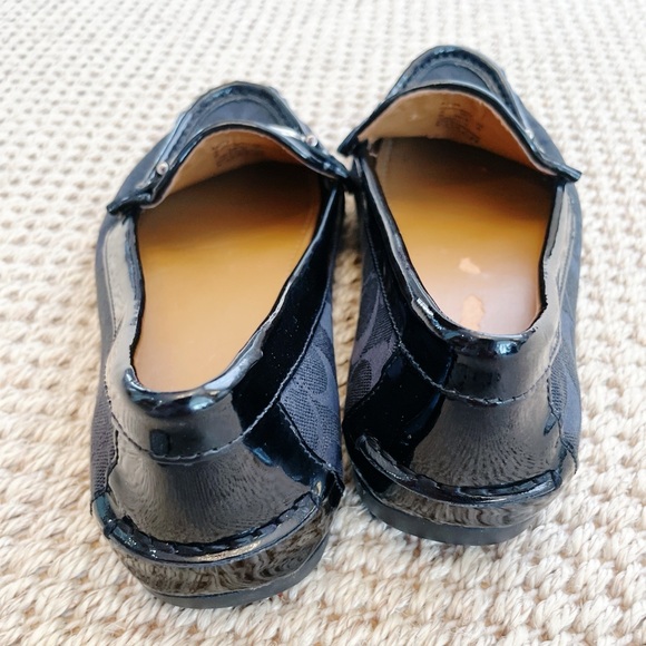 Coach New York Black Signature Print Fortunata Loafer Shoes Women SZ 8B - Picture 11 of 11